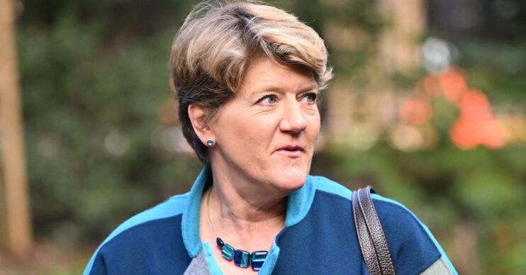 Claire Balding looking to the side