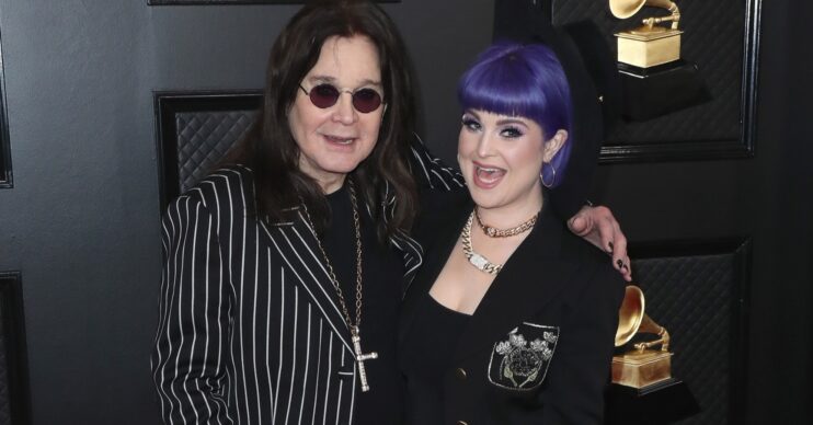 Ozzy Osbourne and Kelly Osbourne smiling
