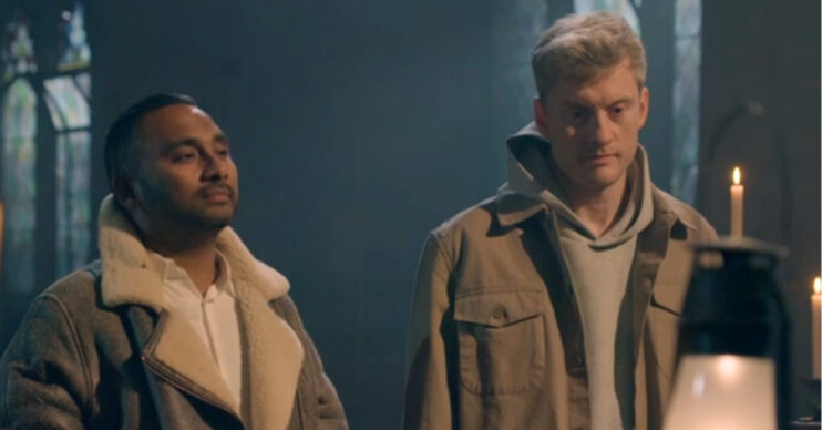 Celebrity Traitors Amol Rajan and James Acaster