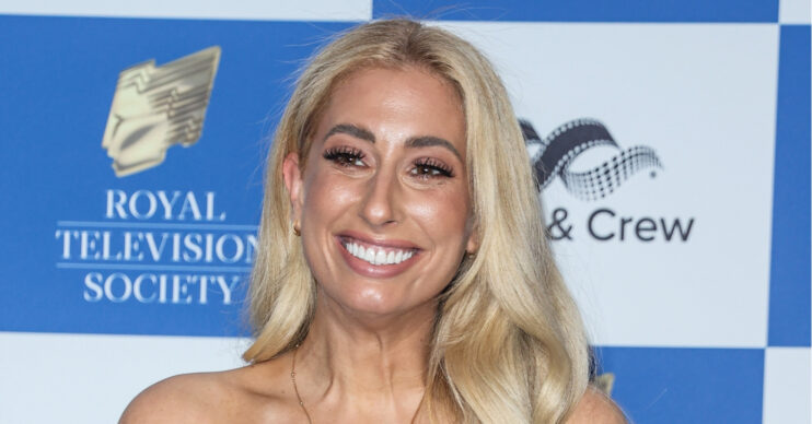 Stacey Solomon smiling at event