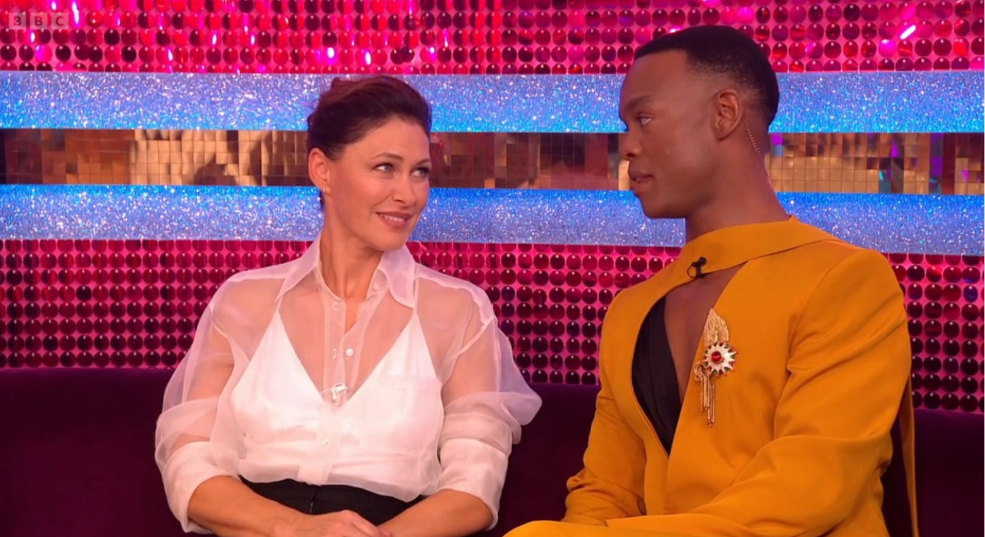 Emma Willis and Johannes Radebe on Strictly results show