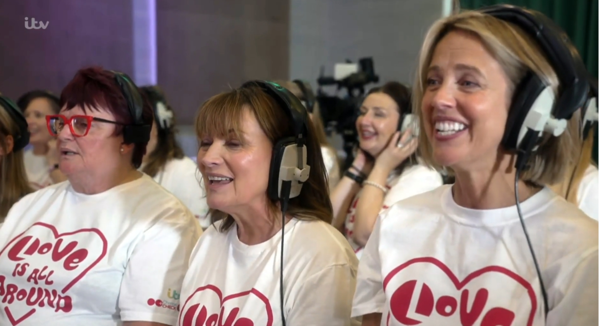 Lorraine Kelly with members of the Change + Check Choir