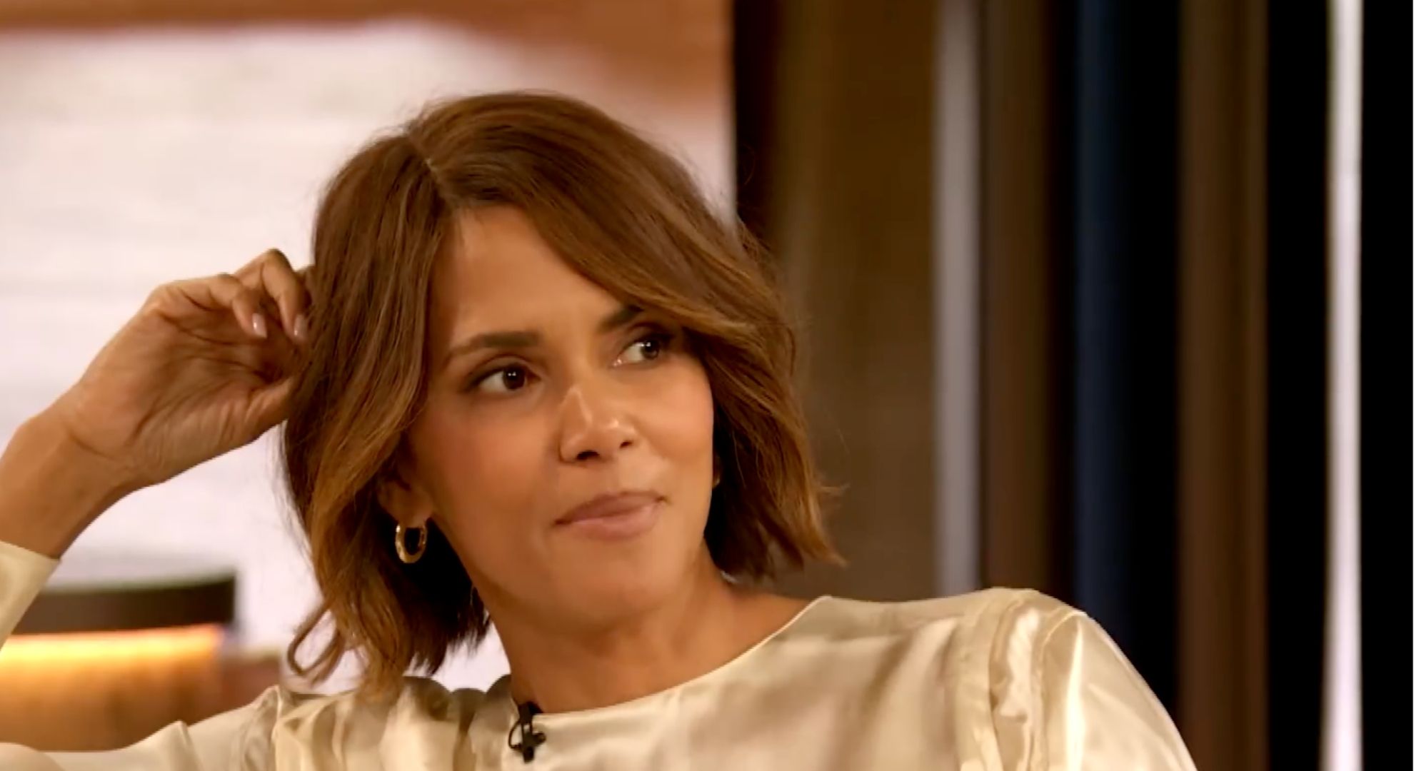 Halle Berry on a talkshow 