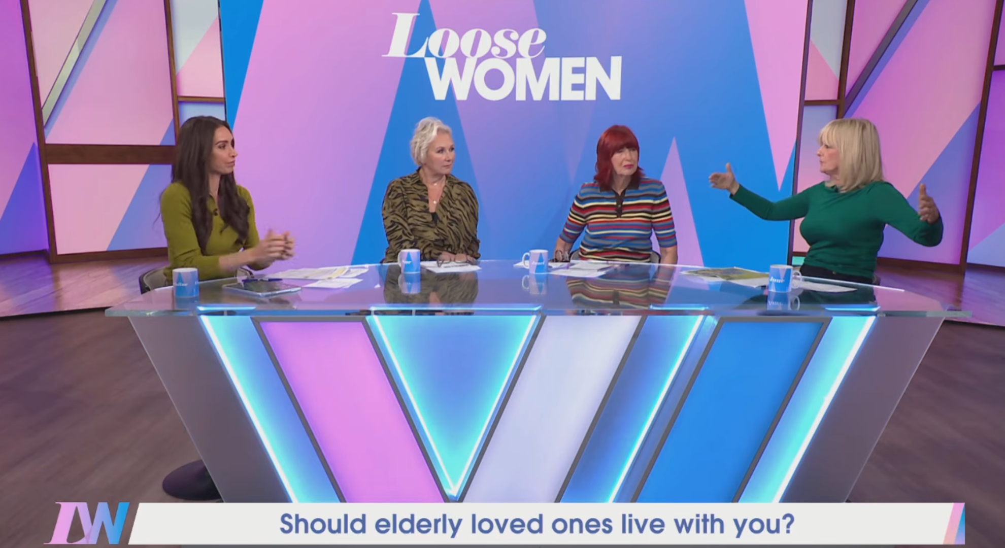 Christine Lampard, Denise Welch, Janet Street Porter and Jane Moore on Loose Women