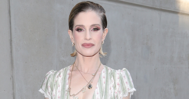 Kelly Osbourne wears a white dress