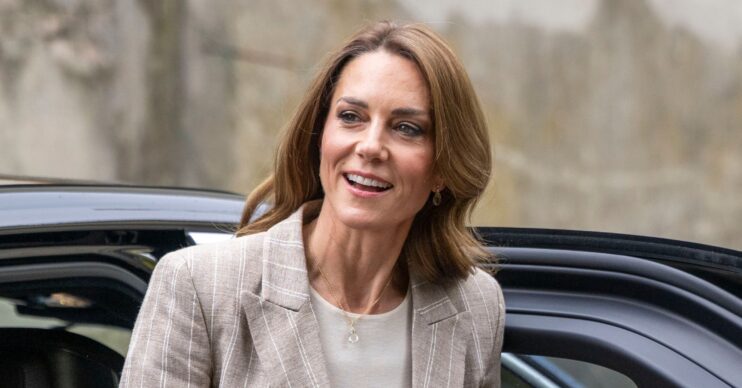 Kate Middleton getting out of car