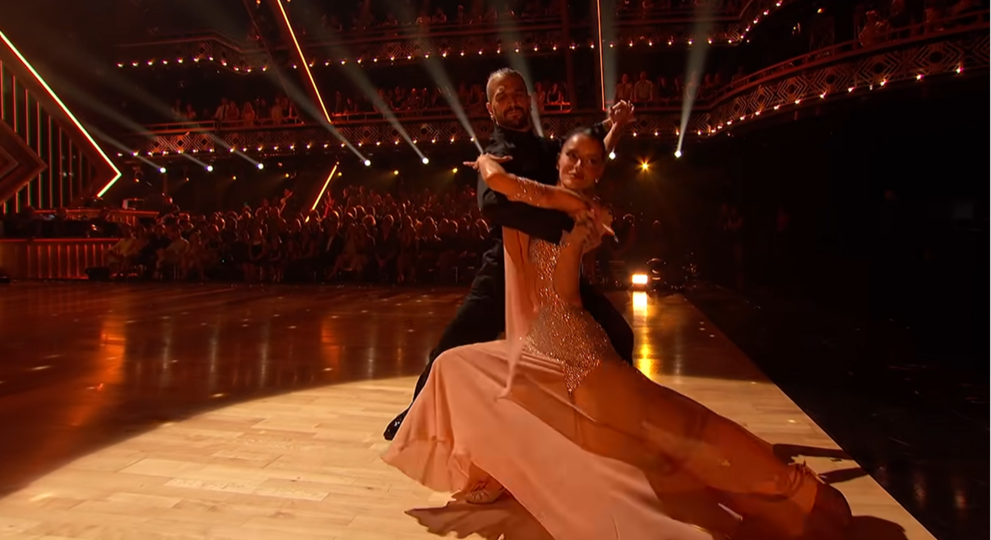 Maura Higgins tops the leaderboard on Dancing With the Stars. 