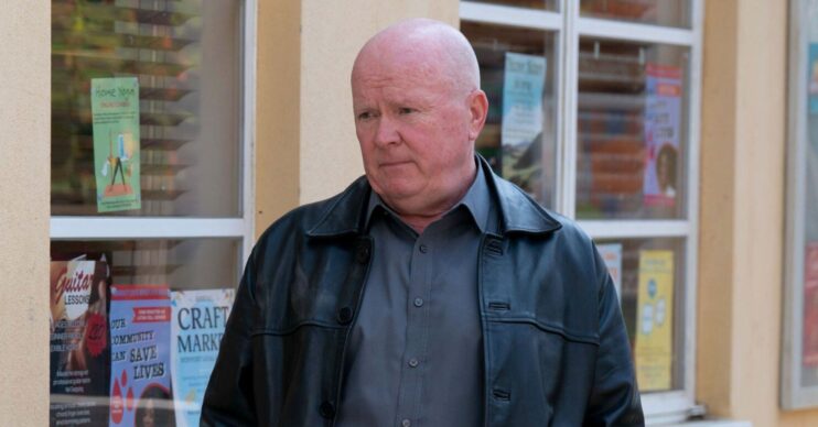 Phil Mitchell on EastEnders standing outside