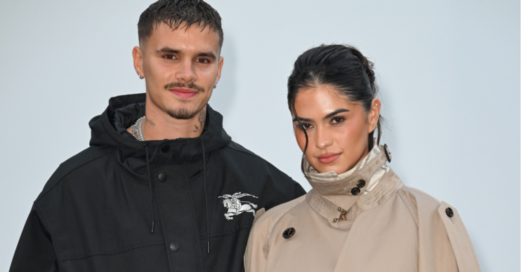 Romeo Beckham and Kim Turnball pose together