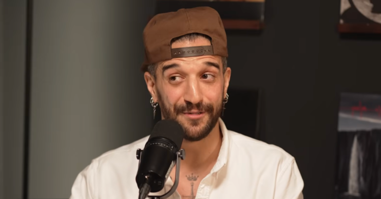 Mark Ballas on a podcast