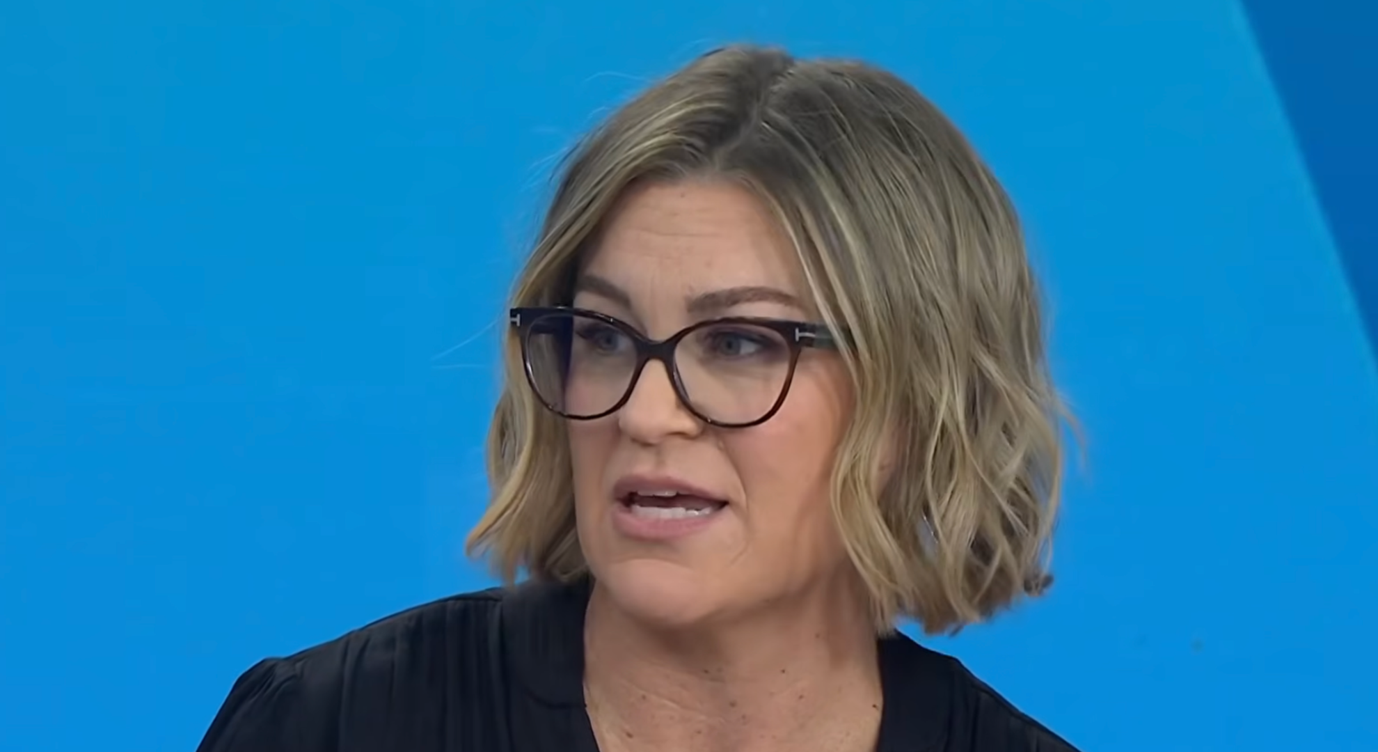 Mia Perry during an interview 