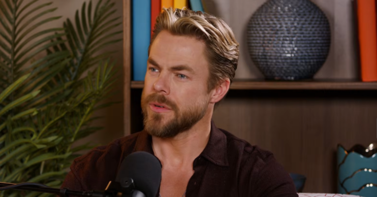Derek Hough on a podcast
