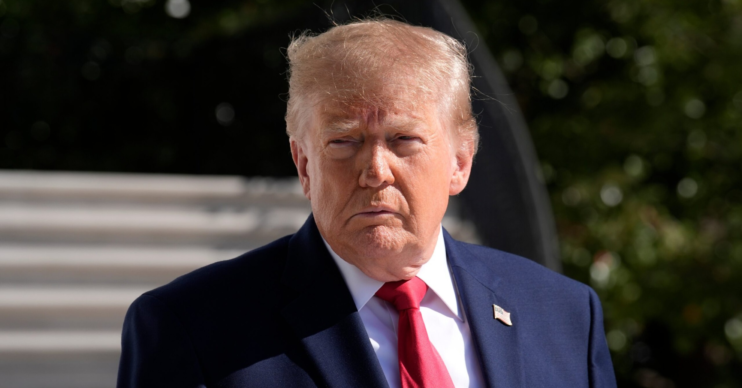 Donald Trump looking serious