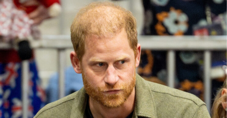 Prince Harry looks serious at Invictus Games