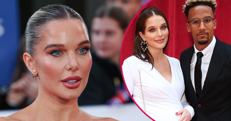 ED composite of Helen Flanagan at Pride of Britain and with Scott Sinclair