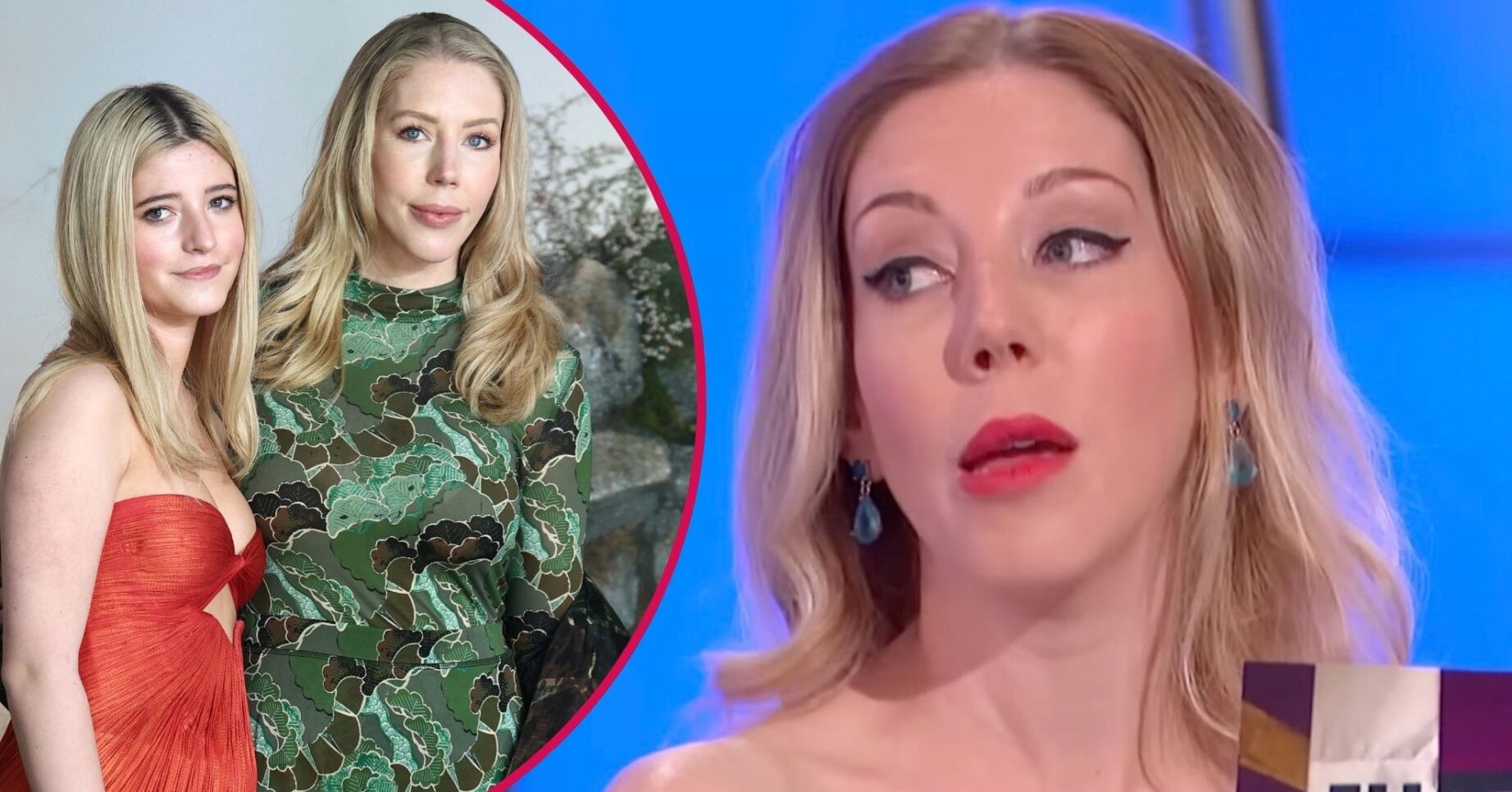 Katherine Ryan and Violet Ryan on the red carpet/Katherine Ryan looking to the side
