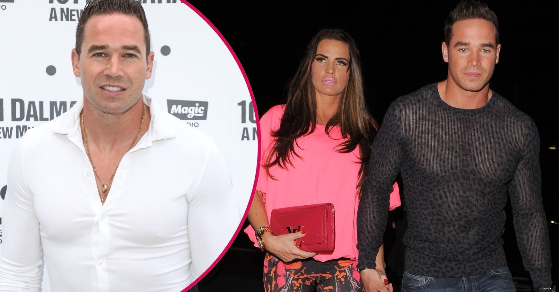 Kieran Hayler smiling/Kieran Hayler and Katie Price holding hands