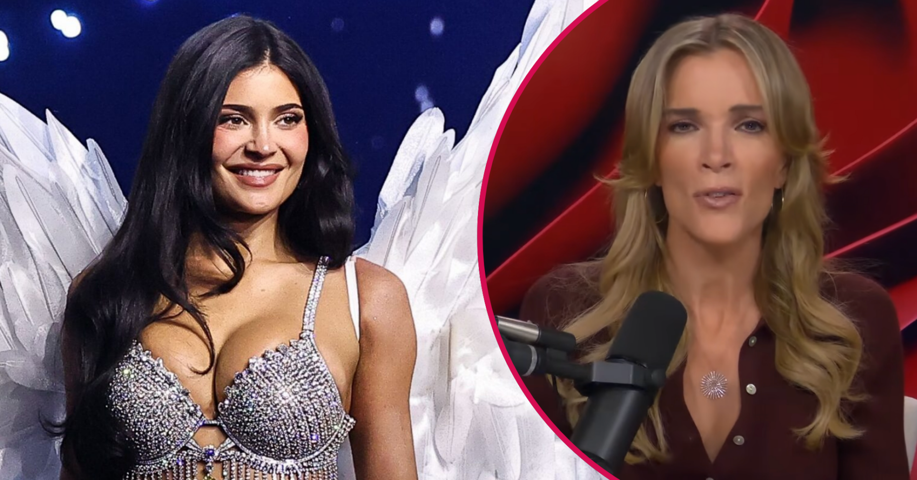 Kylie Jenner at the Victoria's Secret show / Megyn Kelly