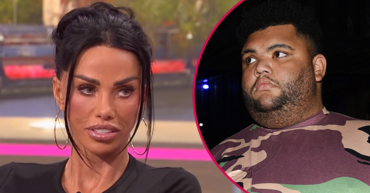 ED composite of Katie Price on GMB and son Harvey on evening out