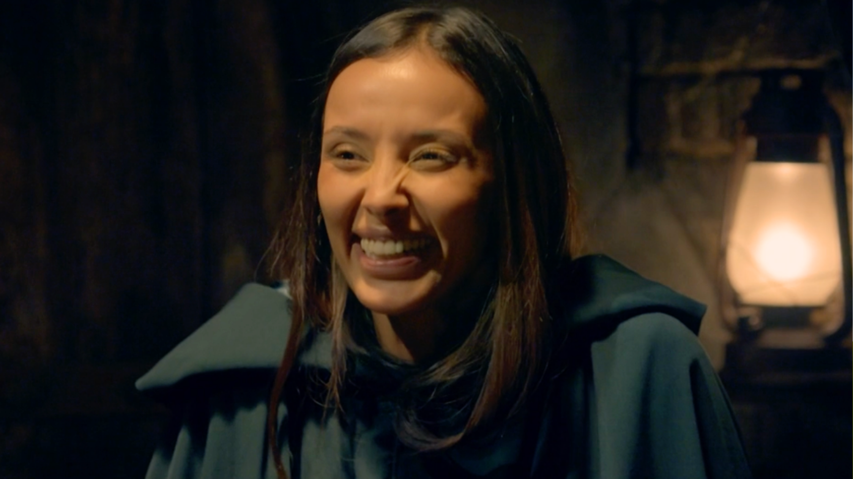 Maya Jama in her cloak
