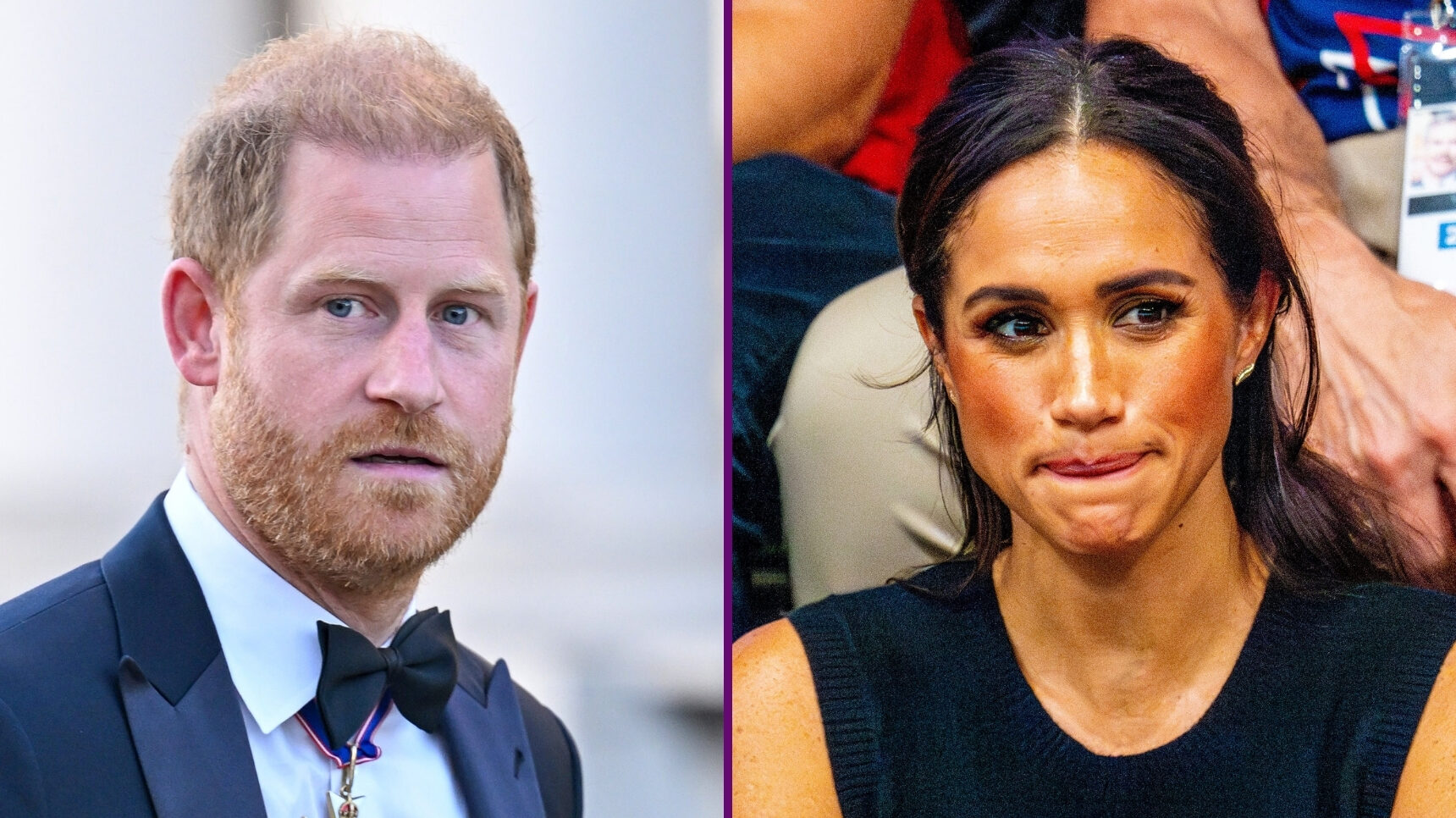 RI composite of Prince Harry and Meghan Markle at different events