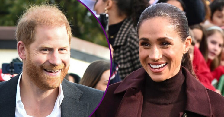 RI composite of Prince Harry and Meghan Markle in Nottingham