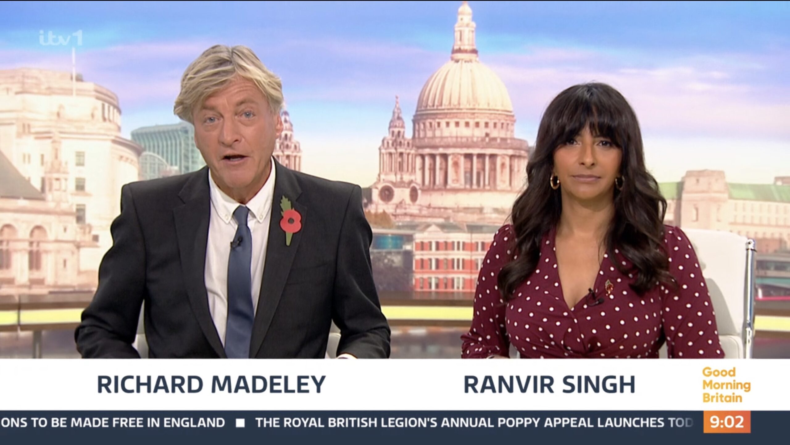 Richard Madeley and Ranvir Singh hosting GMB 