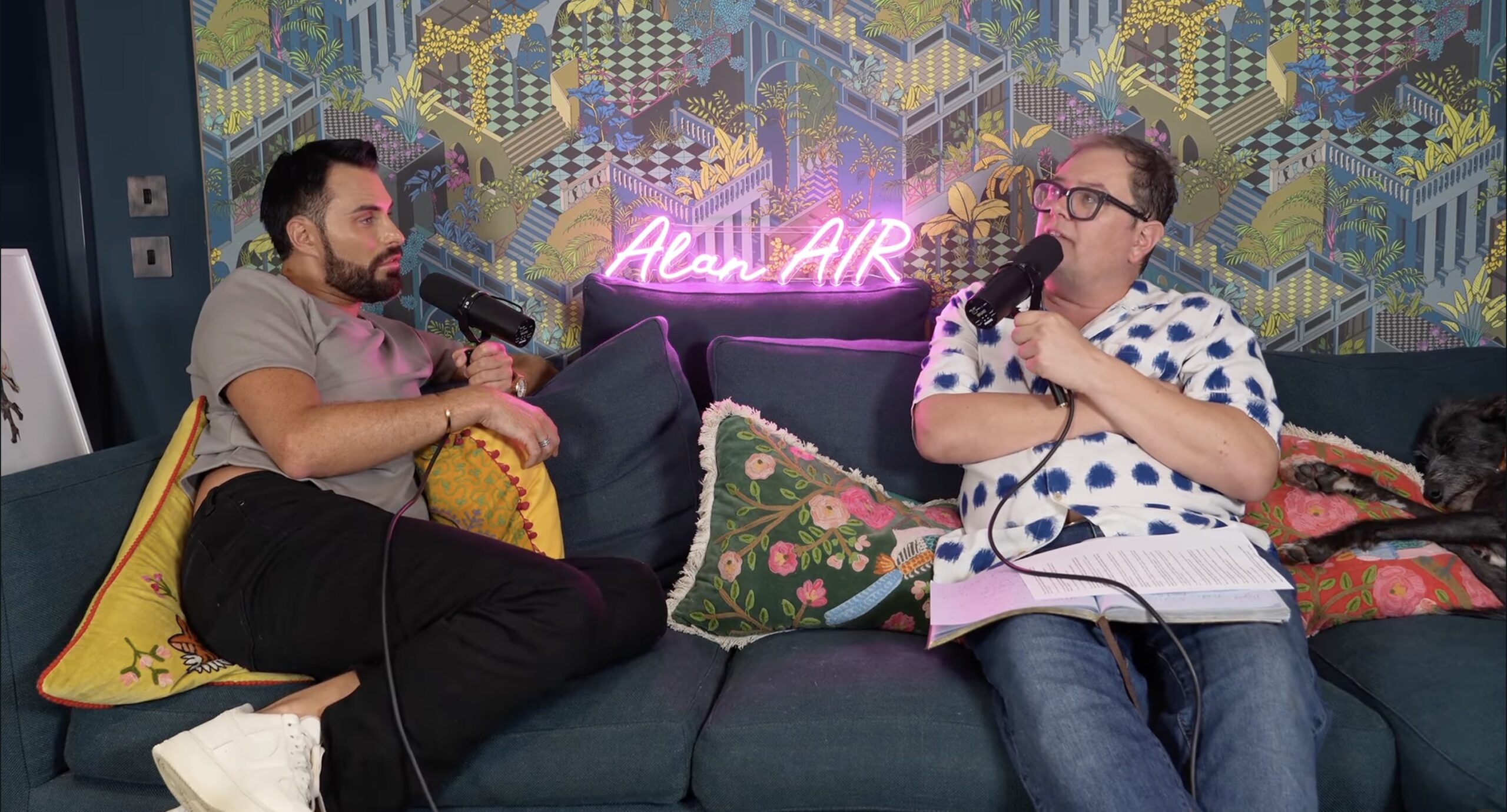 Rylan Clark and Alan Carr talking