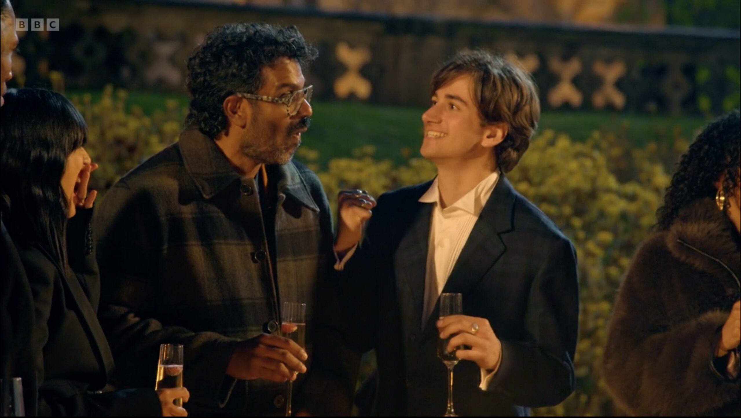 Romesh Ranganathan and Sebastian Croft during Celebrity Traitors final