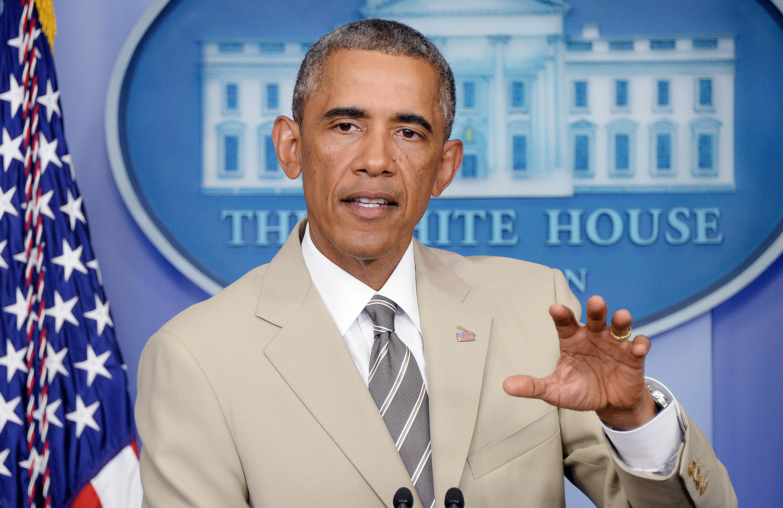 President Obama speaks on the situation in Ukraine in Washington, D.C, District of Columbia, United States - 28 Aug 2014