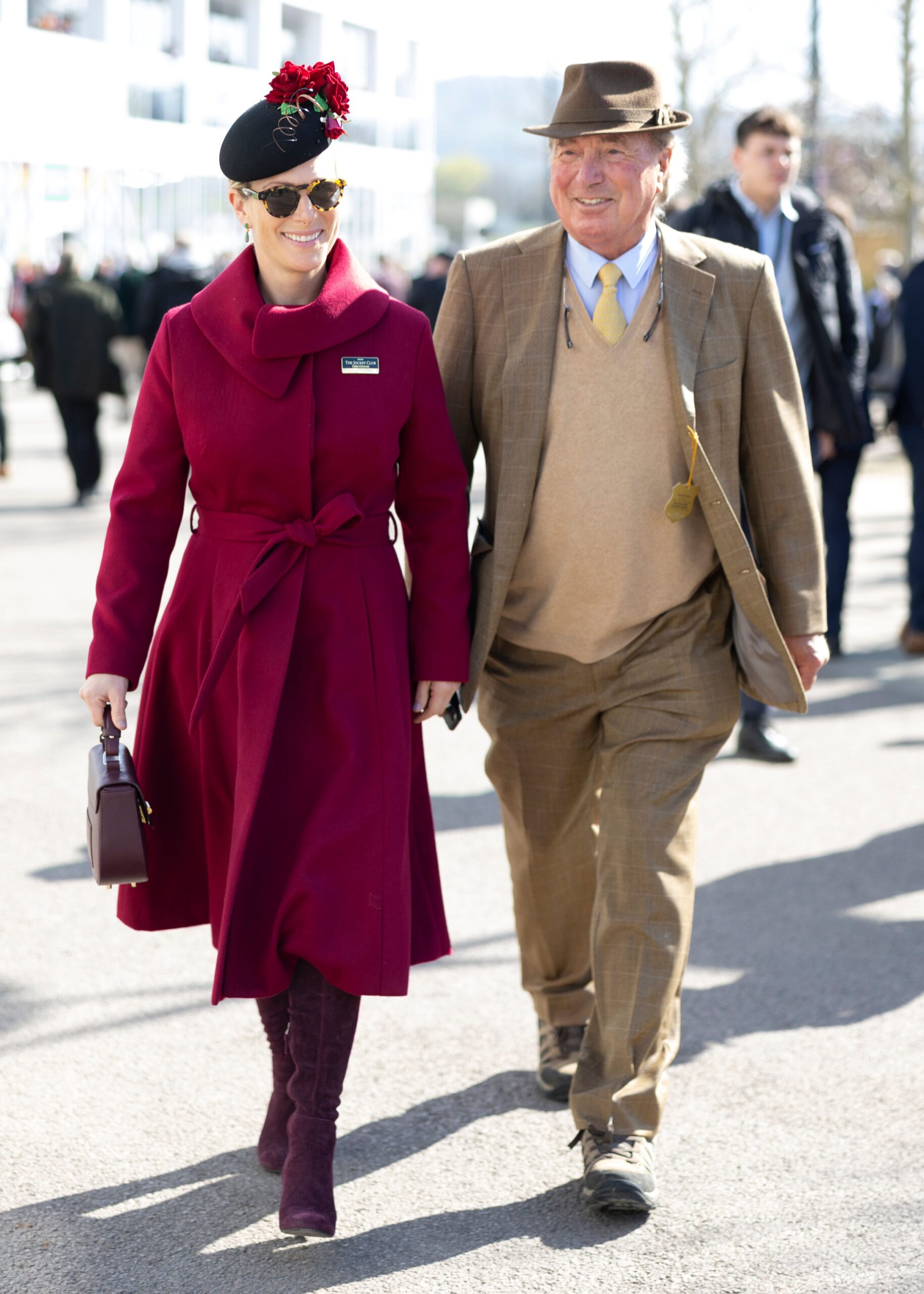 Zara Tindall and her father Mark Phillips at races