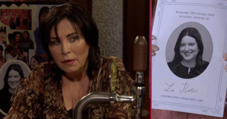 ED split: Kat upset / Zoe funeral pic