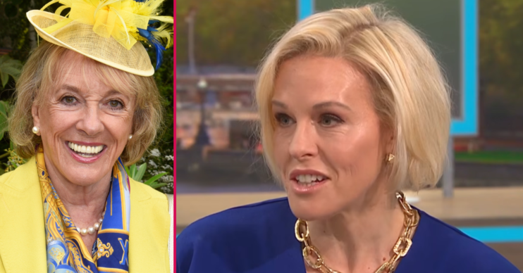 ED composite of Esther Rantzen smiling at Chelsea Flower Show and her daughter Rebecca on GMB