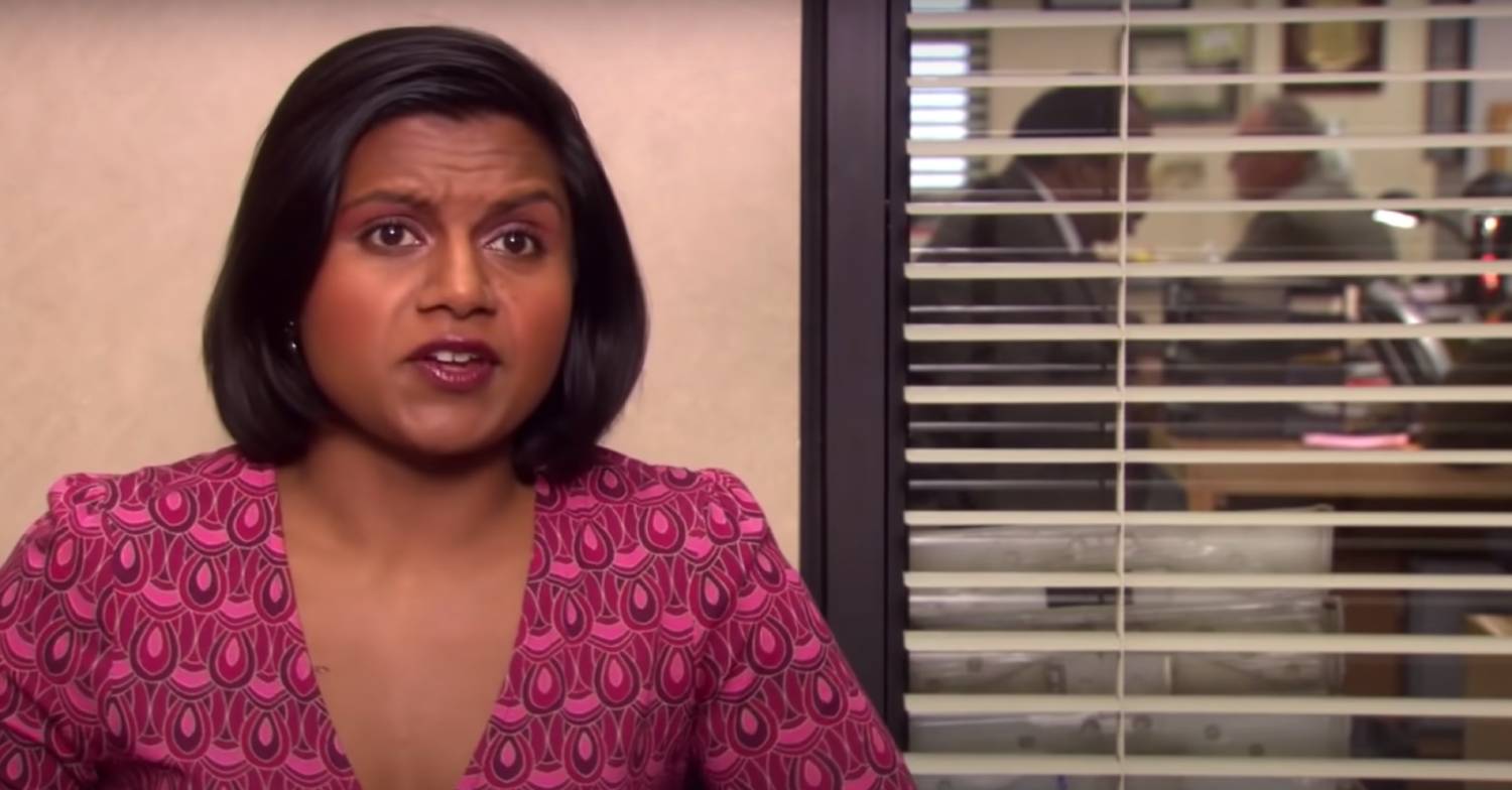 Mindy Kaling acting in character as Kelly Kapoor in The Office US