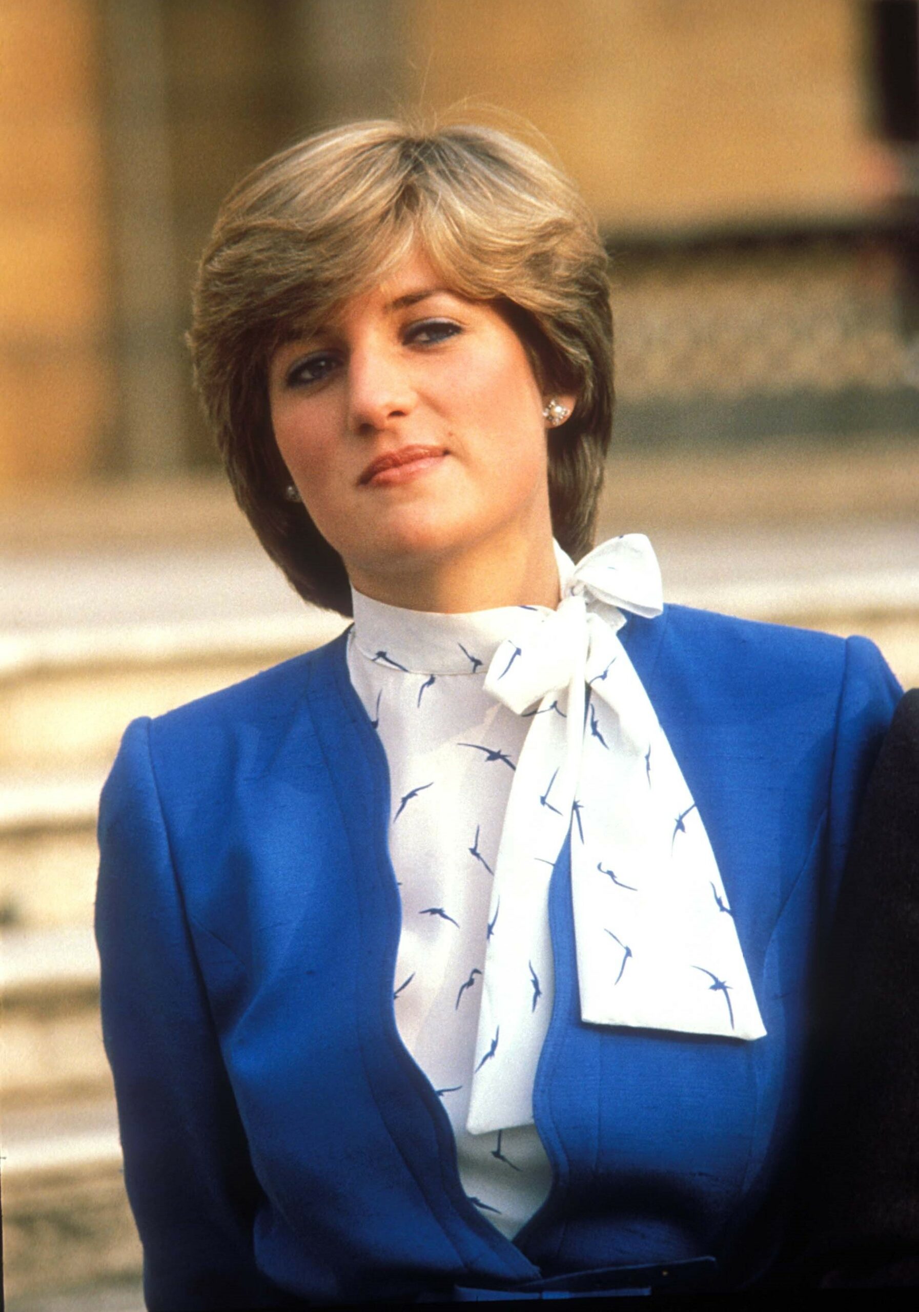 Princess Diana smiling at the White House in 1996