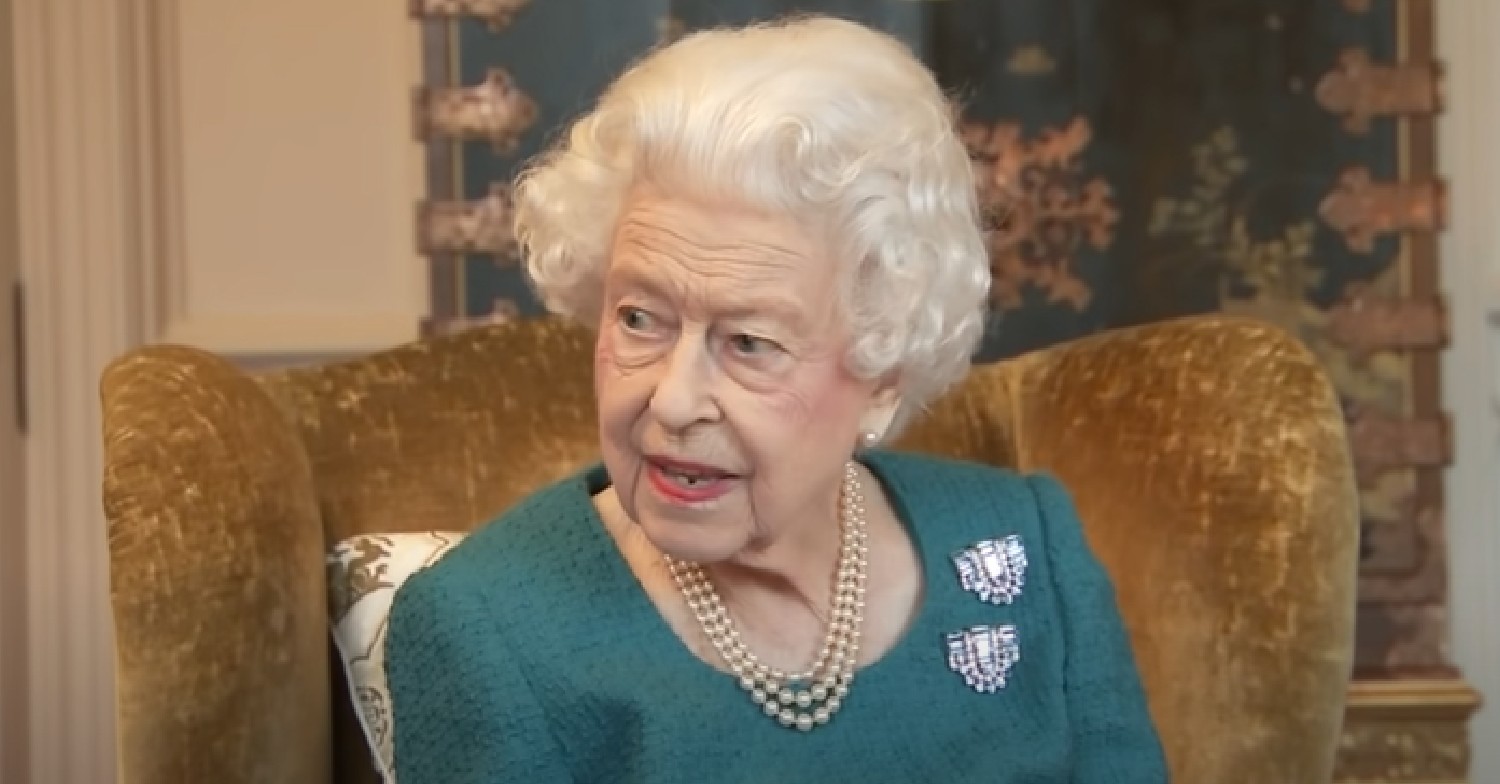 The Queen's coffin lying in state at Westminster Hall