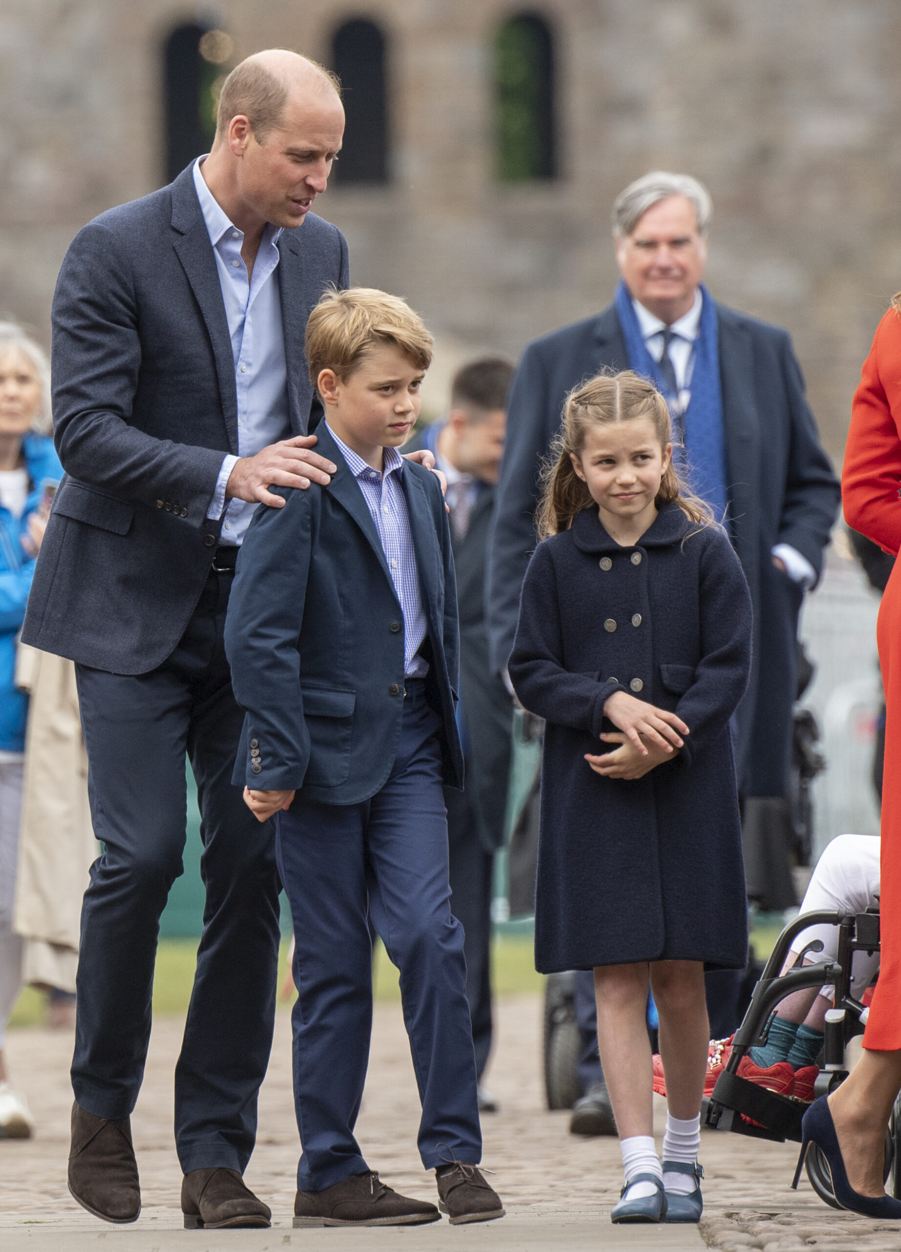 Prince William with Prince George and Princess Charlotte