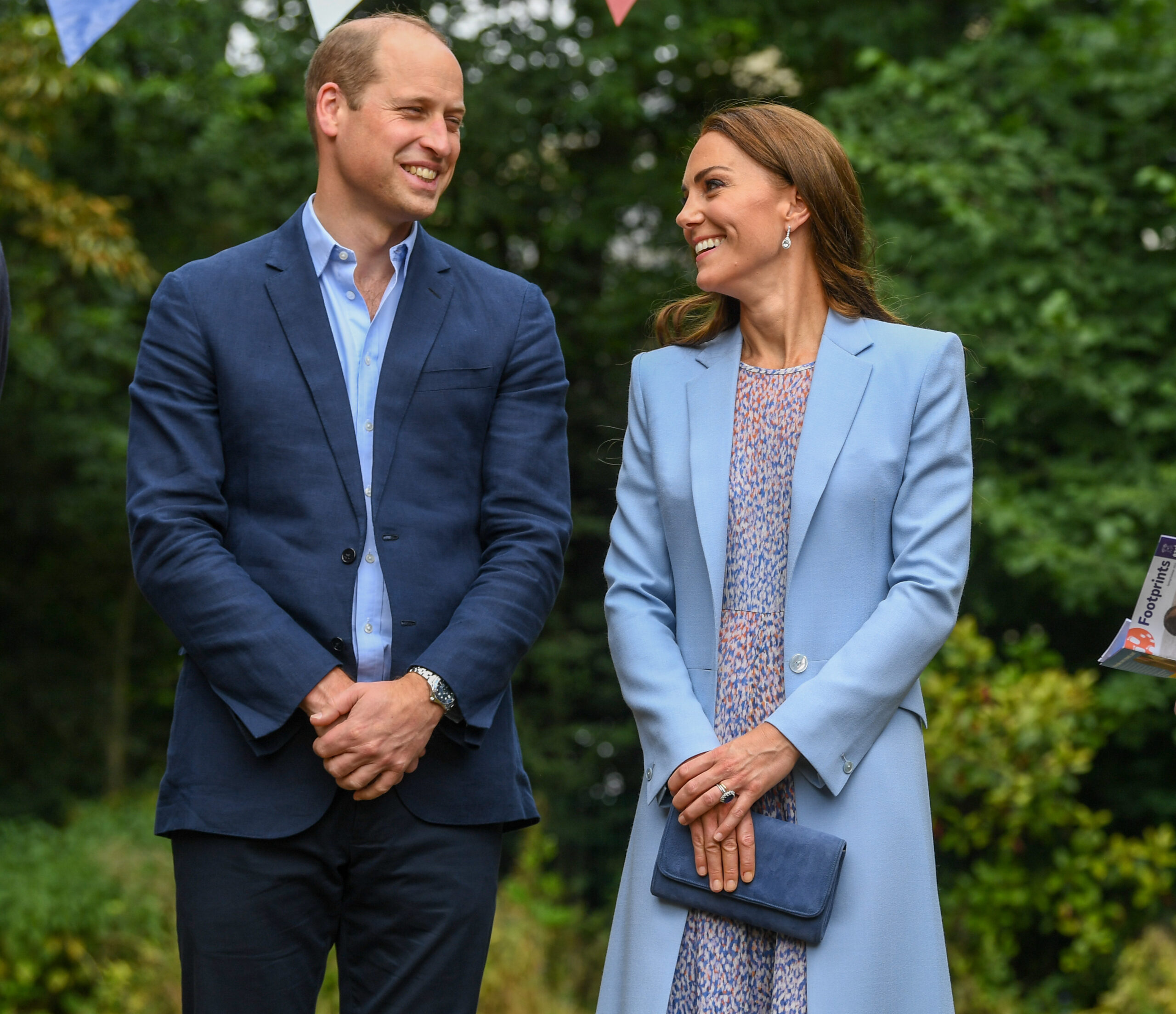 Prince William and Kate Middleton smiling at each other