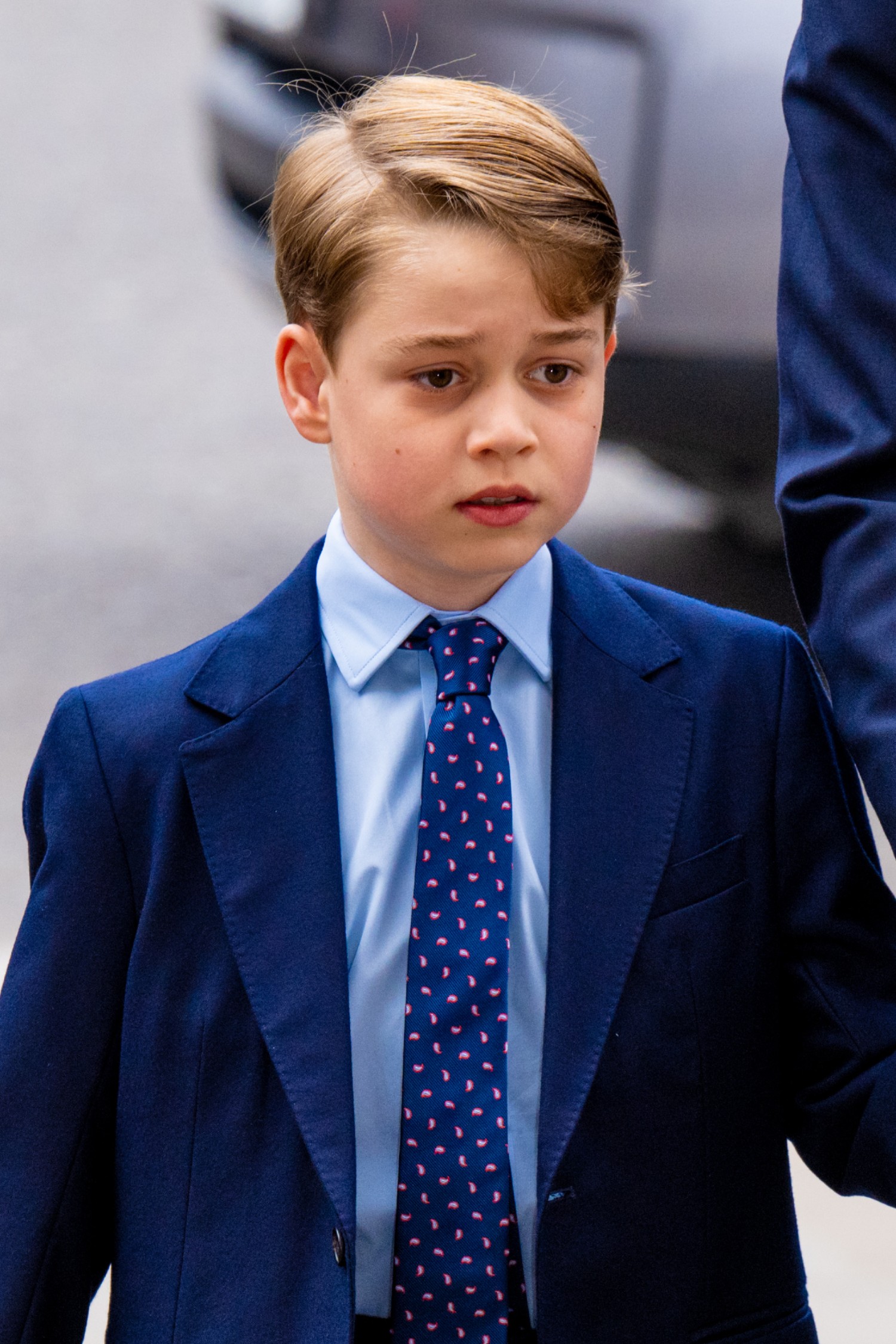 Prince George wearing a suit