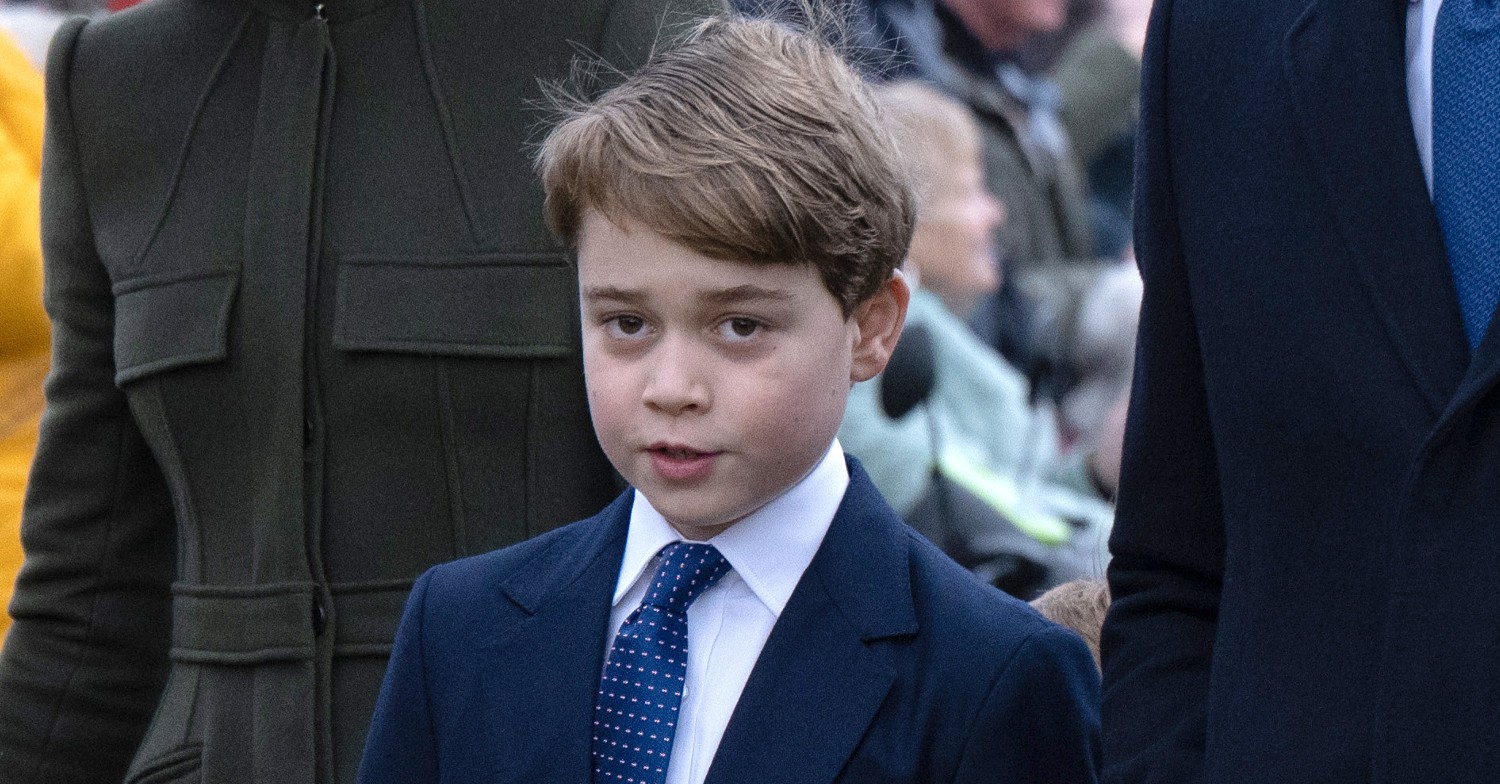 Prince George of Cambridge wearing a suit 