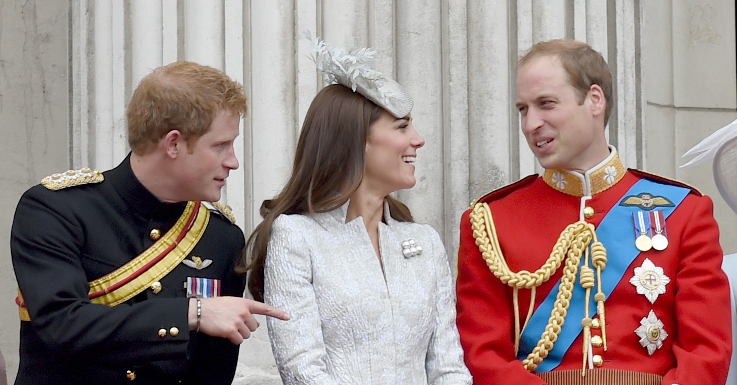 Prince Harry, Kate Middleton and William on the royal balcony