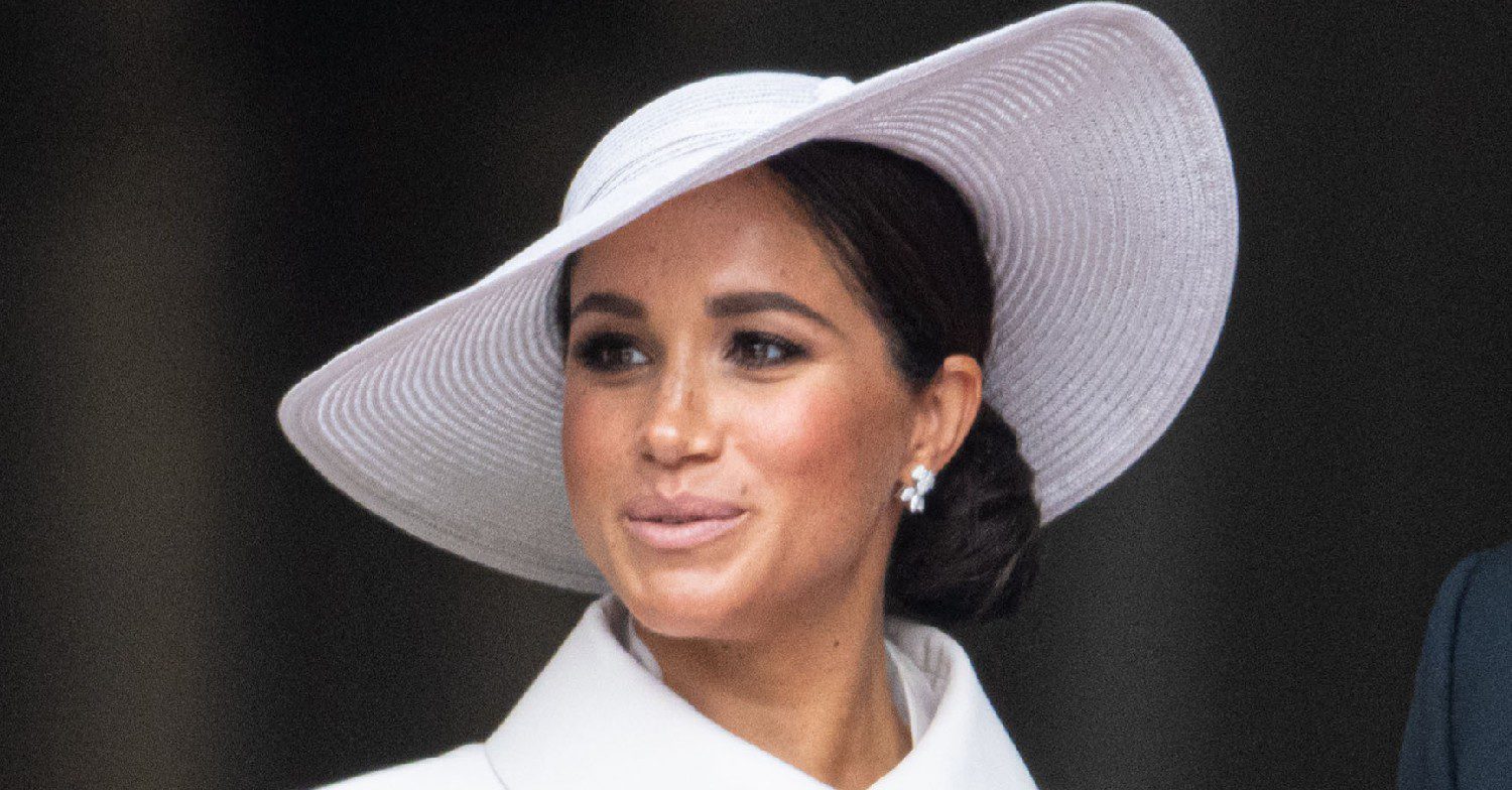 Meghan Markle, Duchess of Sussex smiling during Jubilee service 