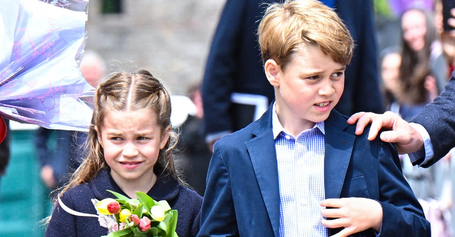 Princess Charlotte, Prince George looking nervous