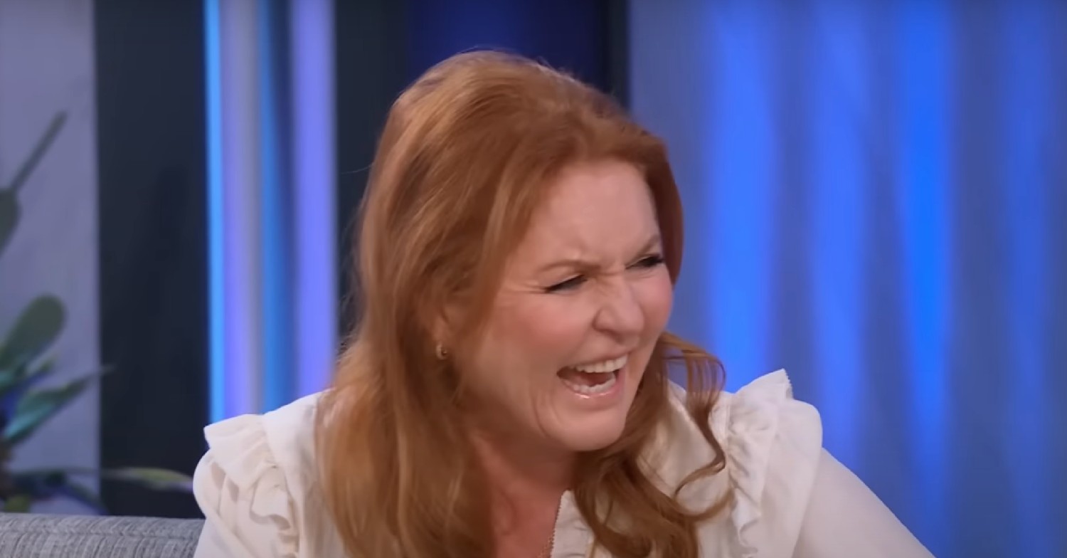 Sarah Ferguson laughing on The Kelly Clarkson Show 