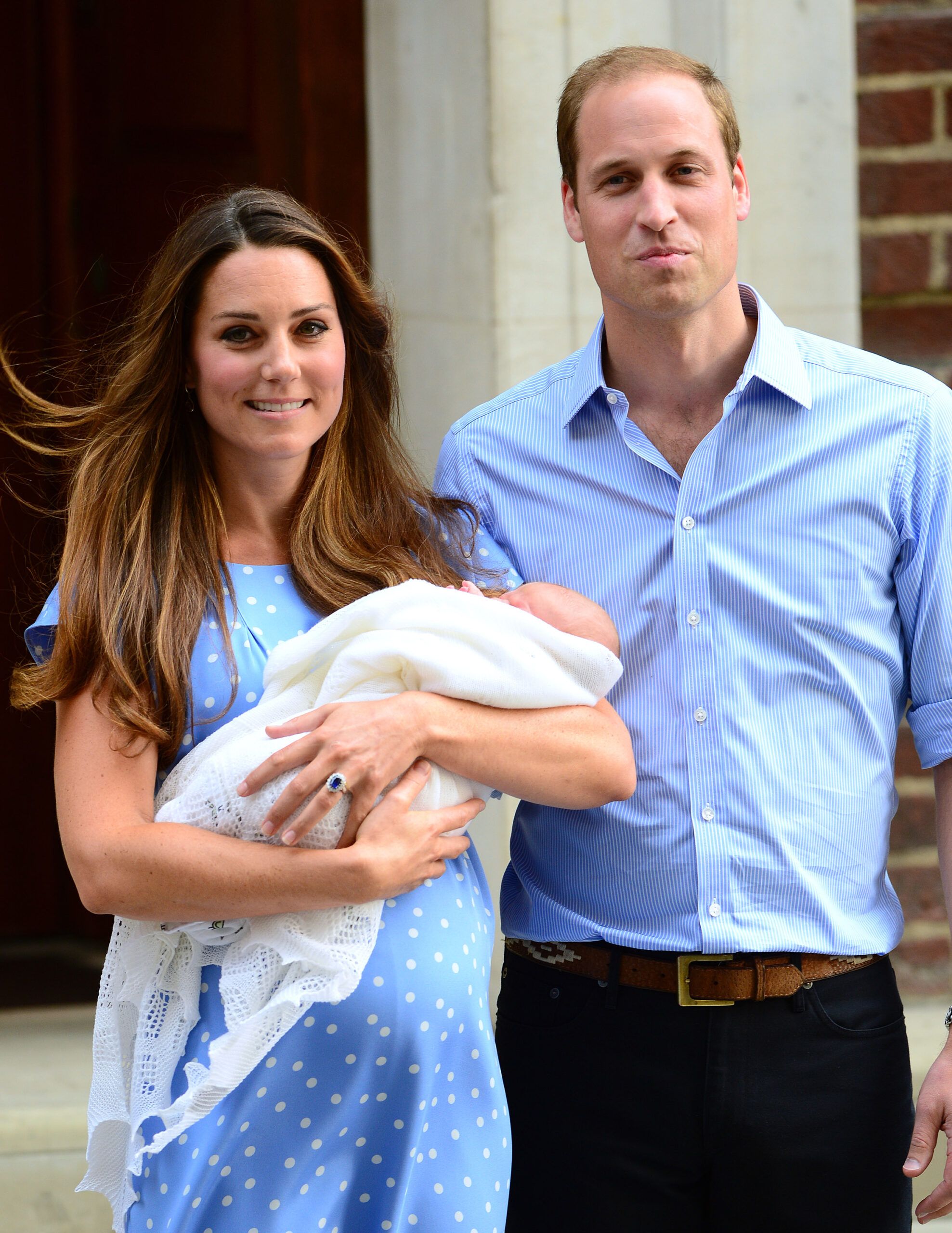 Kate Middleton outside the hospital after having her first child